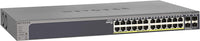 NETGEAR 28-Port PoE Gigabit Ethernet Smart Switch (GS728TP) - $100