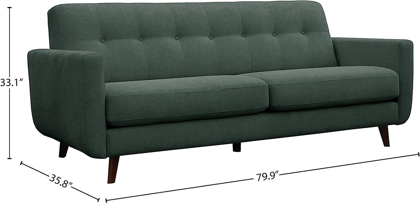 Amazon Brand – Rivet Sloane Mid-Century Modern Sofa Couch, Emerald Green - $700