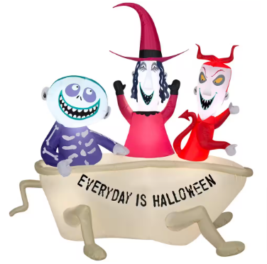 Halloween Airblown Inflatable-Lock Shock and Barrel in Tub-LG Scene-Disney - $85