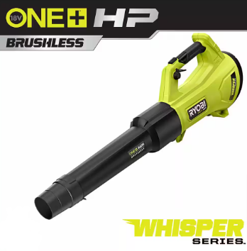 RYOBI ONE 18V Brushless 130 MPH 450 CFM Cordless Battery Leaf Blower (Tool Only) - $110