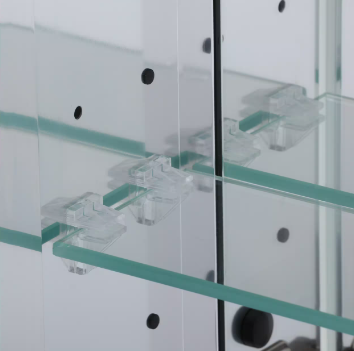 Frameless Recessed or Surface-Mount Tri-View Bathroom Medicine Cabinet - $155