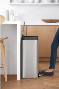 KOHLER 13-Gallon Stainless Steel Step Trash Can with Fingerprint-Resistant Finish - $85