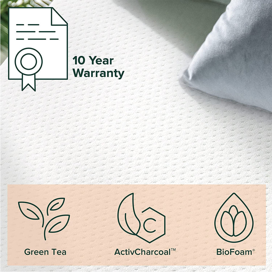 Zinus 8 Inch Green Tea Memory Foam Mattress/ Pressure Relieving, Short Queen - $165