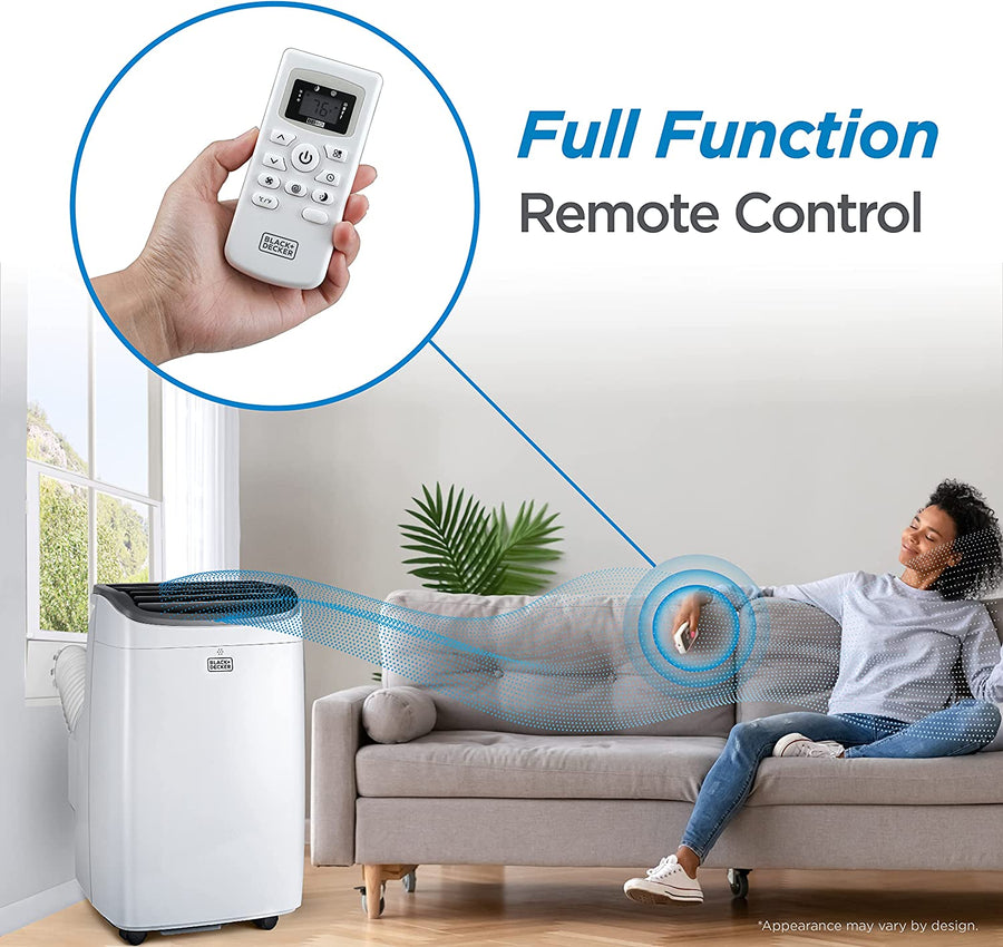 BLACK+DECKER 8,000 BTU Portable Air Conditioner up to 350 Sq, White - $250