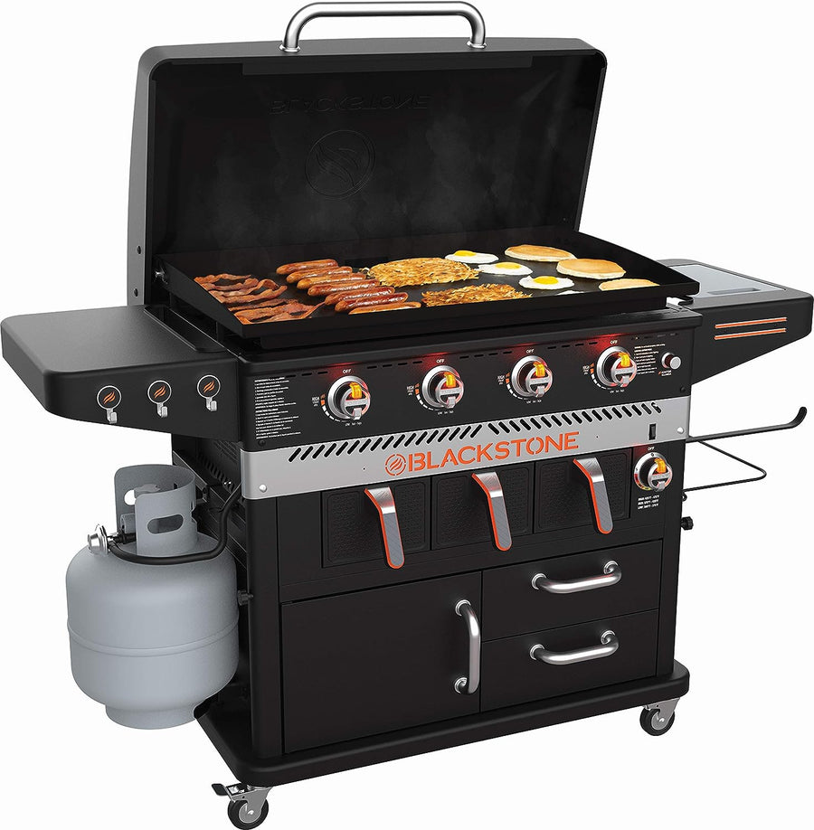 Blackstone 1923 Air Fryer Combo & Four Burners Stainless Steel Gas Hood - $1,000