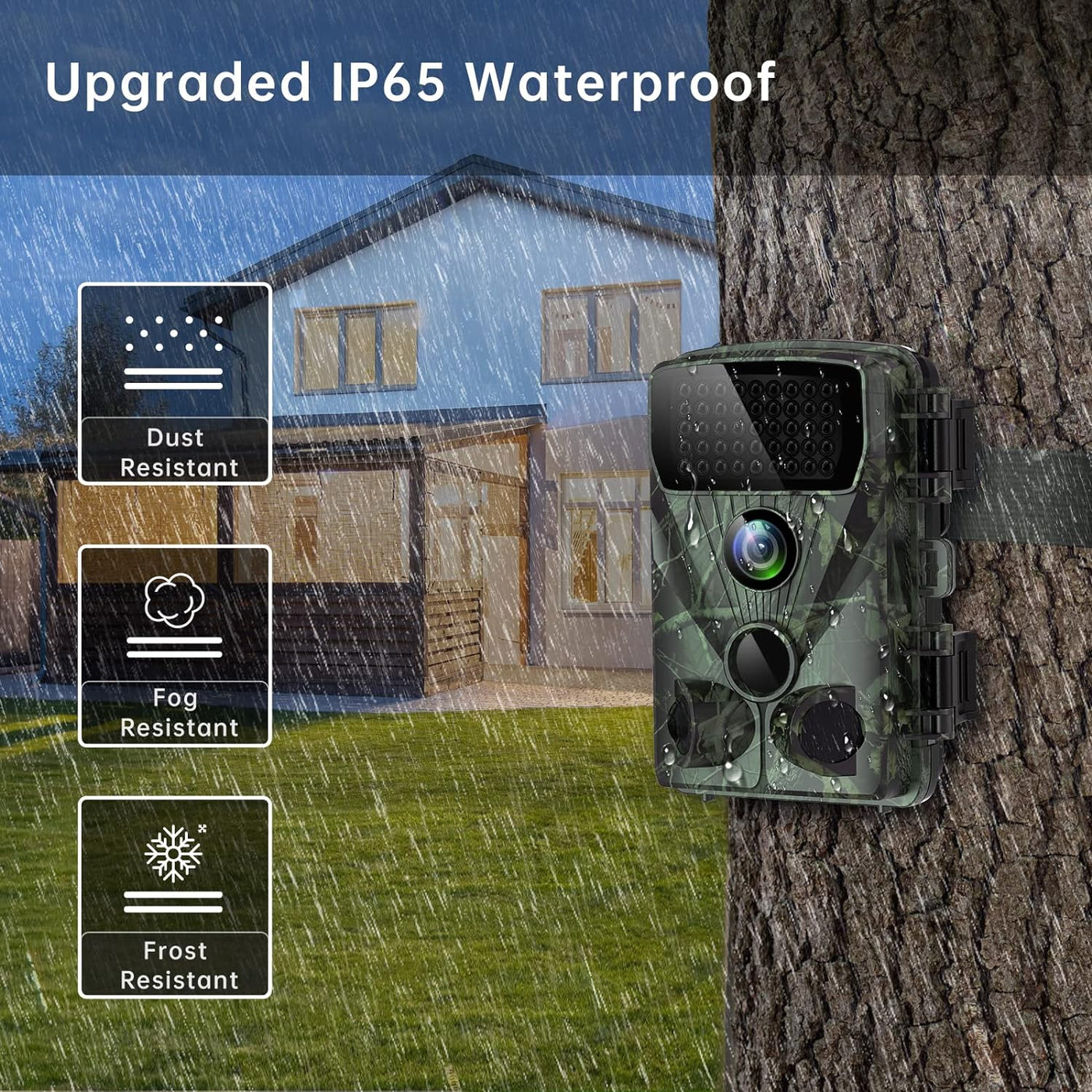 syndesmos Trail Camera 4K 30MP, Game Camera with Night Vision - $40
