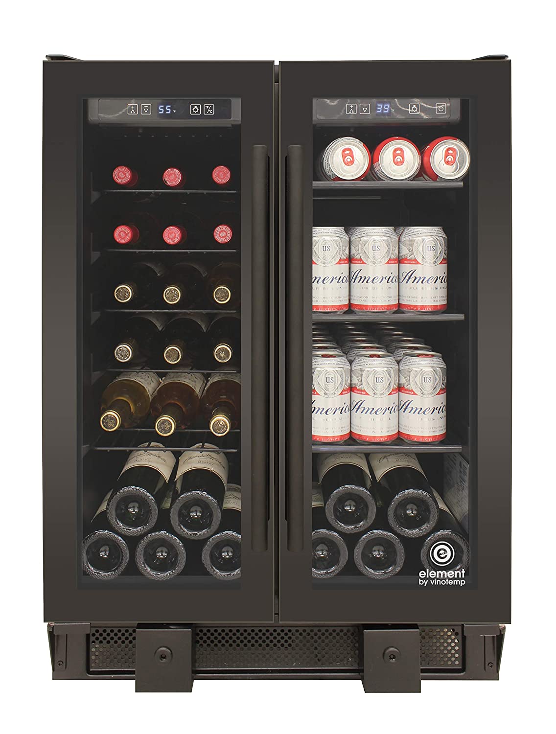 Vinotemp EL-BWC102-02 Touch Screen Wine & Beverage Wine Cooler, Black-$980