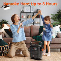 JYX 66BT Karaoke Machine with 2 UHF Wireless Microphones - $100