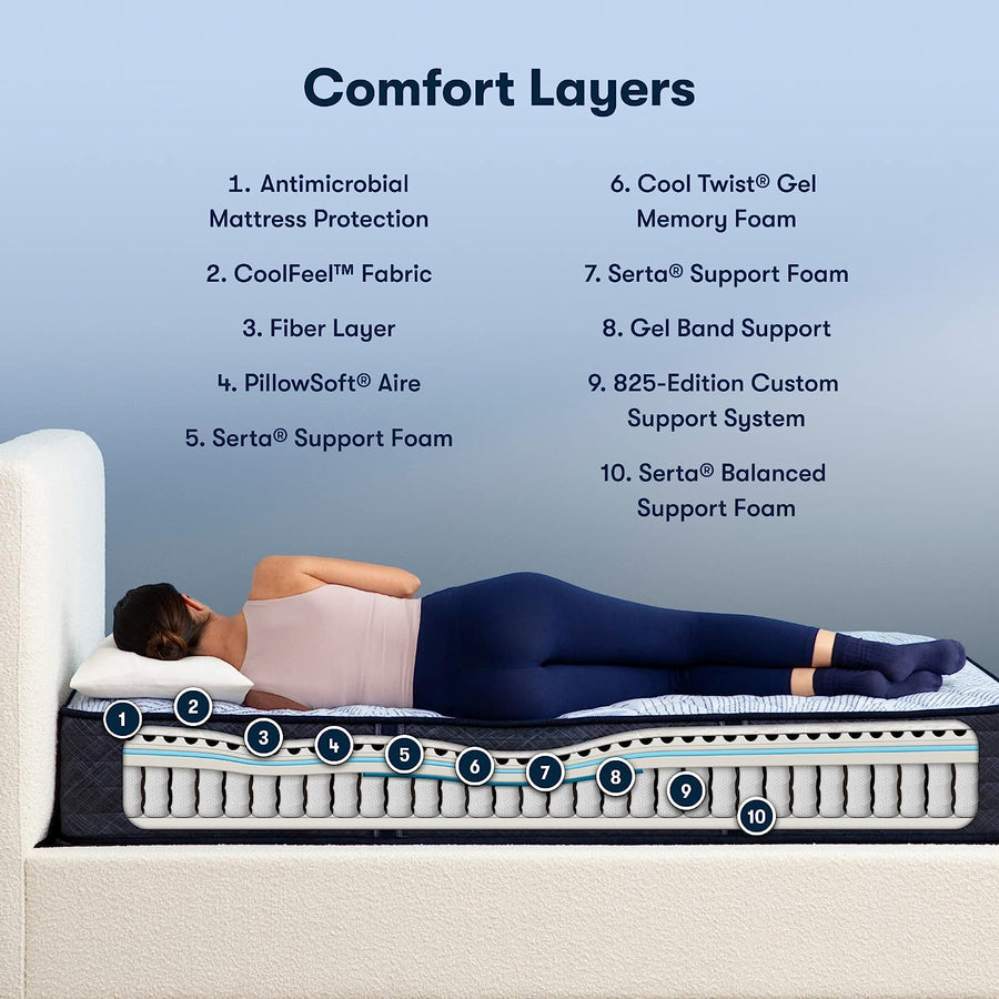 Serta Perfect Sleeper, Queen,12" Firm Memory Foam Hybrid Mattress (Out of Box) - $540
