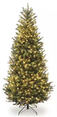 National Tree Company 9 ft. Natural Fraser Slim Fir Tree with Clear Lights - $265