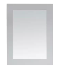 Parkcrest 22.00 in. W x 30.00 in. H Framed Rectangular Bathroom Mirror in Dove Grey - $135