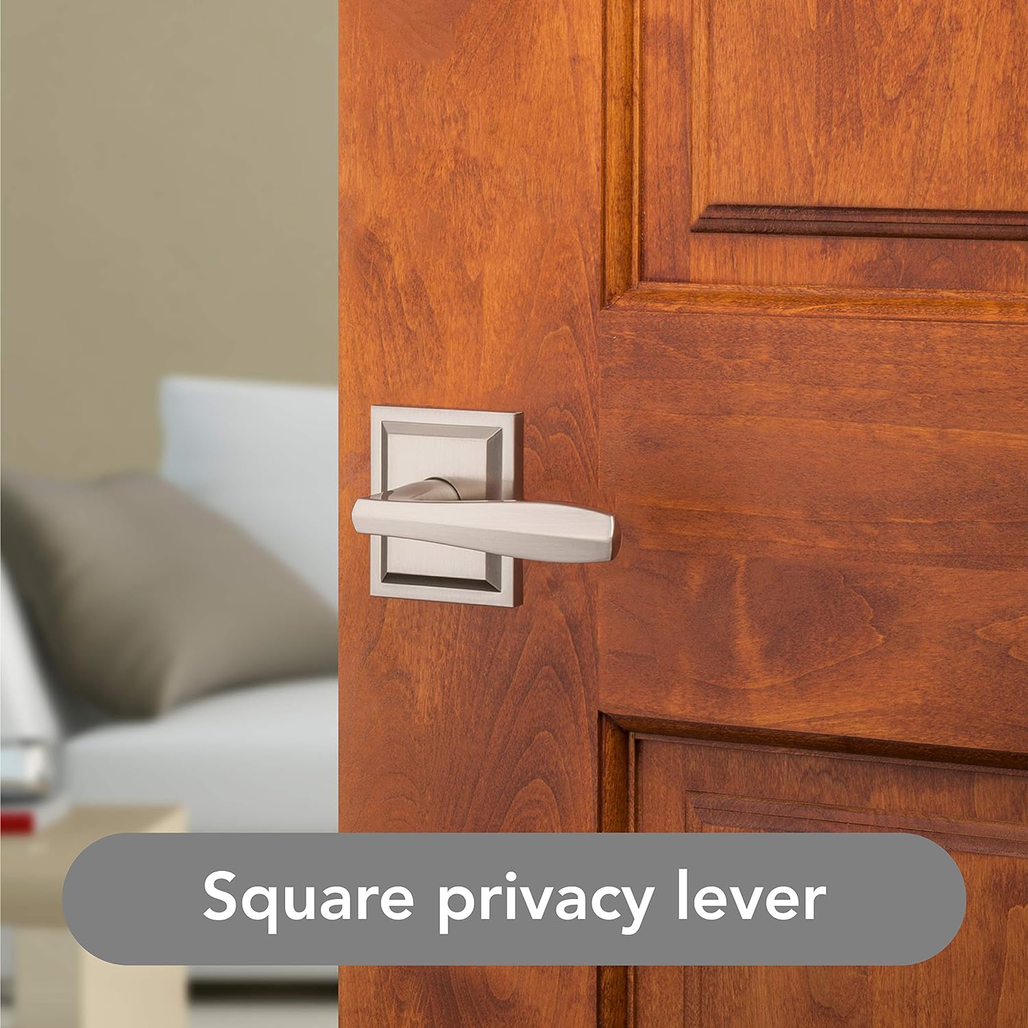 Baldwin Torrey, Interior Privacy Door Handle Reversible Lever, in Satin Nickel - $25