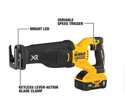 DEWALT XR POWER 20-volt Variable Speed Brushless Cordless Reciprocating Saw - $150
