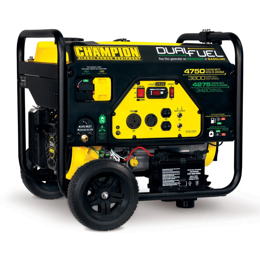 Champion Power Equipment 3800W Dual Fuel RV Portable Generator with Electric Start - $420