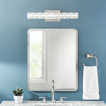 Keighley 18 in. Integrated LED Chrome Bathroom Vanity Light Fixture - $60