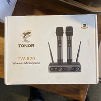 TONOR Wireless Microphone System, Professional Metal Cordless Karaoke Microphones - $60