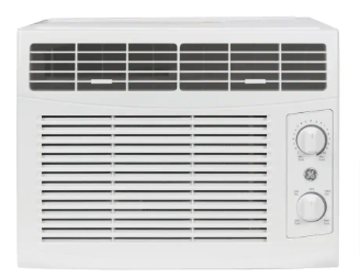 GE 5,000 BTU 115-Volt Window Air Conditioner for 150 sq. ft. Rooms in White - $95