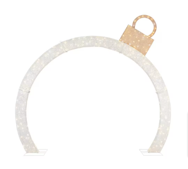 Home Accents Holiday 9 ft. Warm White-Cool White Ornament Arch Decoration -$250