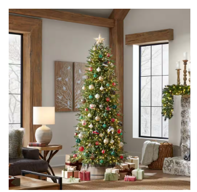 Home Accents Holiday 7.5 ft. Pre-Lit Jackson Noble Fir Slim Artificial Christmas Tree - $140