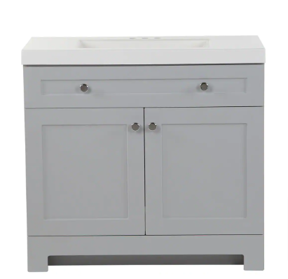 Everdean 36 in. W x 19 in. D x 34 in. H Single Sink Bath Vanity in Pearl Gray - $240