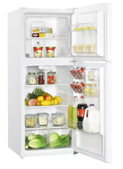 Magic Chef 10.1 cu. ft. Top Freezer Refrigerator in White (Slightly Dented) - $200