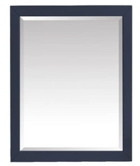 Windlowe Framed Rectangular Beveled Edge Bathroom Vanity Mirror in Navy Blue - $110