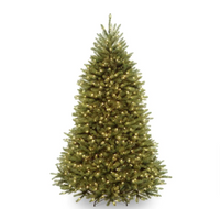 National Tree Company 7 ft. Dunhill Fir Hinged Tree with 650 Dual Color LED Lights - $265