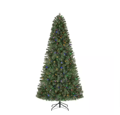 Home Accents Holiday 7.5 ft. Pre-Lit LED Festive Pine Artificial Christmas Tree - $55