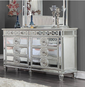 Acme Furniture Varian 8-Drawers Mirrored Dresser - $500