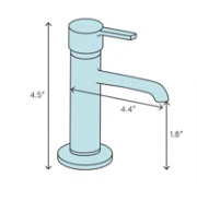 Kohler Single-Handle Commercial Bathroom Sink Faucet Without Drain, Chrome - $50