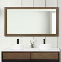 Kordite Rectangular Framed Wall Bathroom Vanity Mirror, 60”w x 33”h, Almond Latte - $124