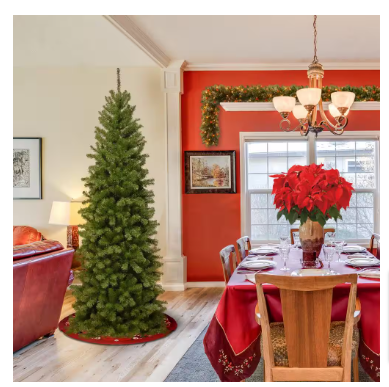 National Tree Company 7 ft. North Valley Spruce Pencil Slim Artificial Christmas Tree - $65