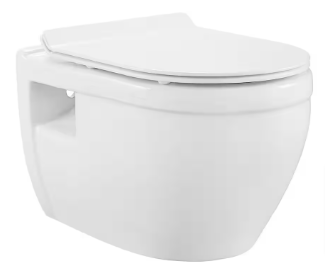 Swiss Madison Ivy Wall Hung Elongated Toilet Bowl Only in Glossy White - $280