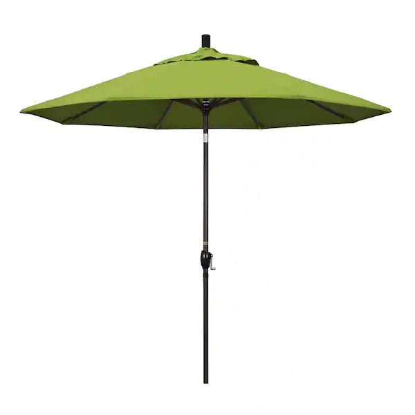 California Umbrella 9 ft. Auto Tilt Crank Lift Patio Umbrella, Macaw Sunbrella - $200