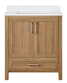Moorside 30 in. W x 19 in. D x 34.5 in. H Single Sink Vanity in Sweet Maple(No Top) - $175