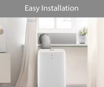 LG 6,000 BTU (DOE) 115-Volt Portable Air Conditioner, Cools 250 Sq. Ft. - $190
