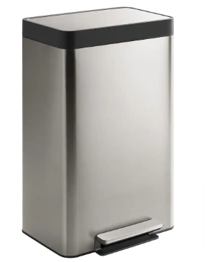 KOHLER 13-Gallon Stainless Steel Step Trash Can with Fingerprint-Resistant Finish - $85