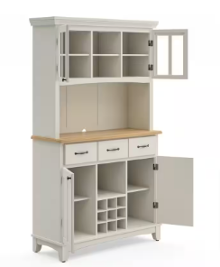 HOMESTYLES White and Natural Buffet with Hutch - $325