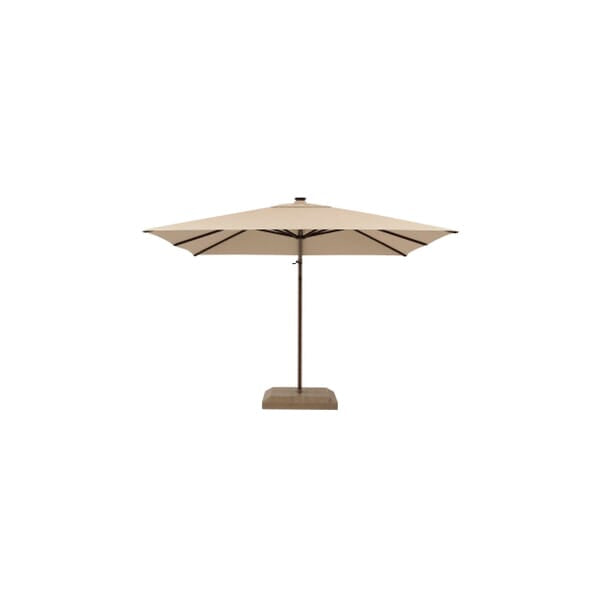10 ft. Aluminum and Steel Cantilever LED Outdoor Patio Umbrella in Beige - $220