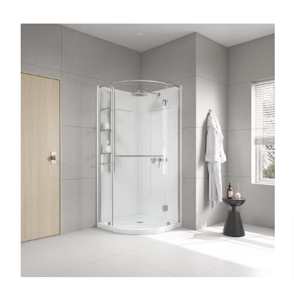 Glacier Bay Glamour 34 in. x 76.40 in. Corner Drain Corner Shower