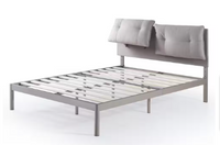 Zinus Avery Beige Queen Platform Bed with Reclining Headboard - $200