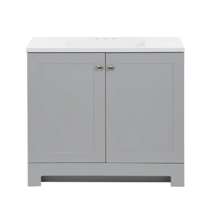 Glacier Bay 36 in. W x 19 in. D x 33 in. H Single Sink Freestanding Bath Vanity - $155