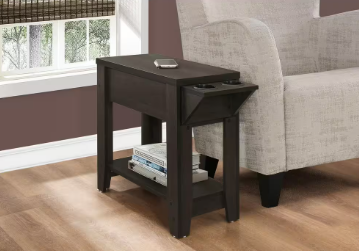 Espresso End Table with Cup Holders - $55