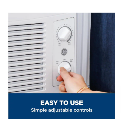 GE 5,100 BTU 115 -Volts Window Air Conditioner Cools 150 Sq. Ft - $105