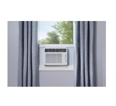 GE 5,000 BTU 115 -Volts Window Air Conditioner Cools 150 Sq. Ft. in White - $95