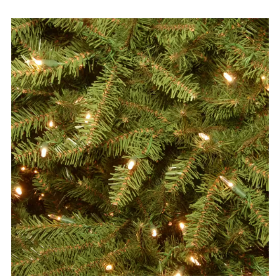 National Tree Company 7 ft. Dunhill Fir Hinged Tree with 650 Dual Color LED Lights - $265