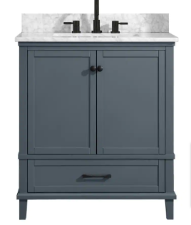 Merryfield 31 in. W x 22 in. D x 35 in. H Single Sink Freestanding Bath Vanity - $465