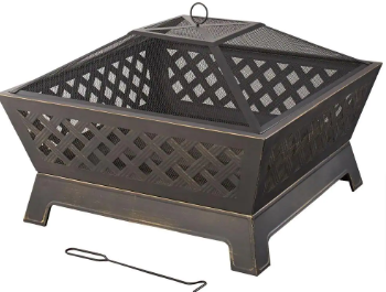 Hampton Bay Tipton 34 in. Steel Deep Bowl Fire Pit in Oil Rubbed Bronze - $120