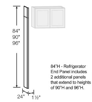 Hampton Bay 24 in. W x 84 in. H Refrigerator End Panel in Dove Gray - $65