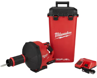 M18 FUEL 18-Volt Lithium-Iron Cordless Plumbing Drain Snake Auger Kit - $330
